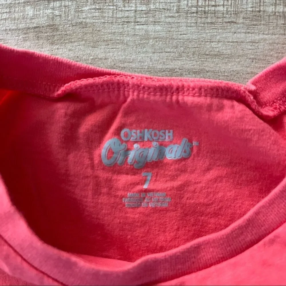 OSHKOSH B’GOSH Short Sleeve Graphic Tee Shirt Size 7